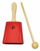 Cowbell with Handle Red 3.5